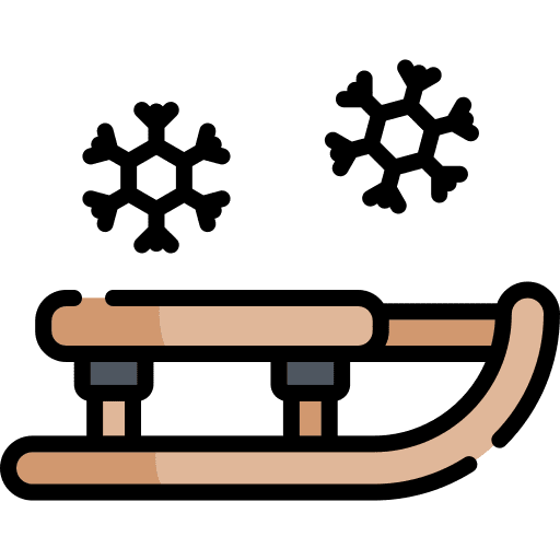 Sleigh winter snow christmas icon