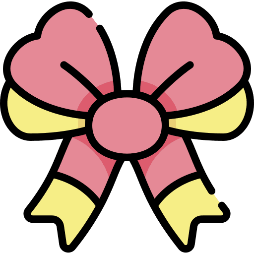 Bow decoration ornamental birthday and party icon