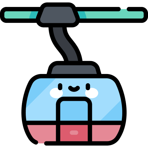 Cable car cabin holidays holiday transportation icon