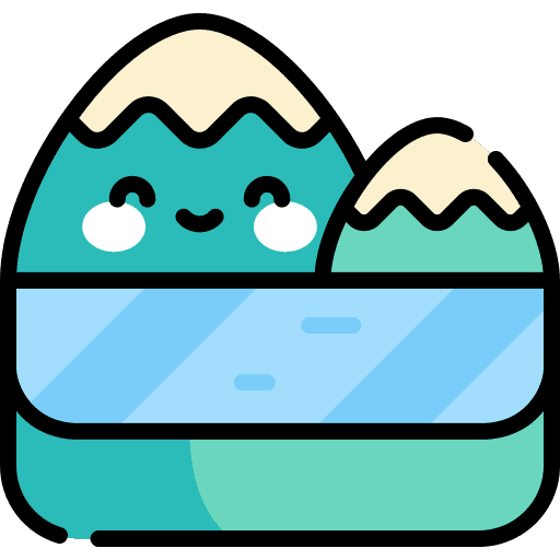 Lake mountain landscape nature icon