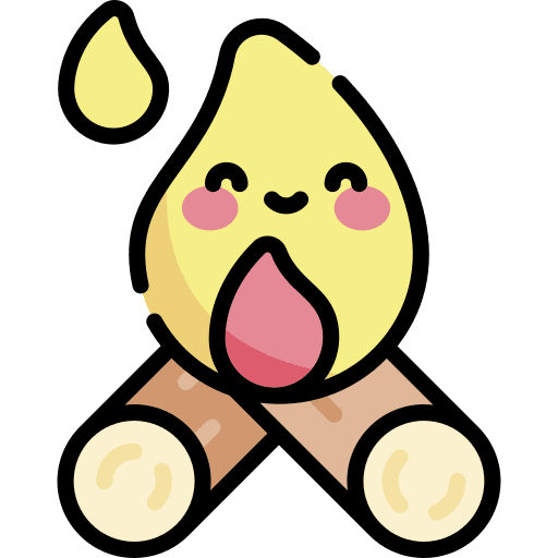 Bonfire flames holidays camping icon