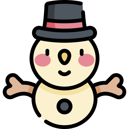 Snowman snowing holiday winter icon