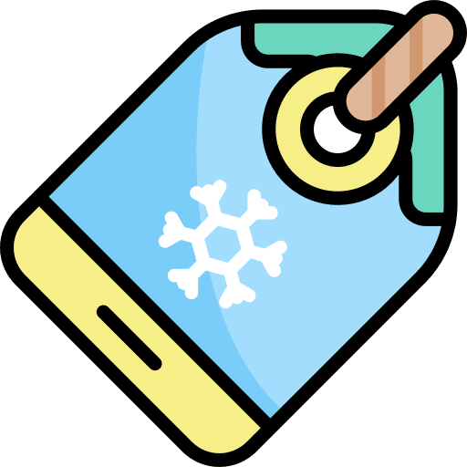 Tag commerce winter shopping icon
