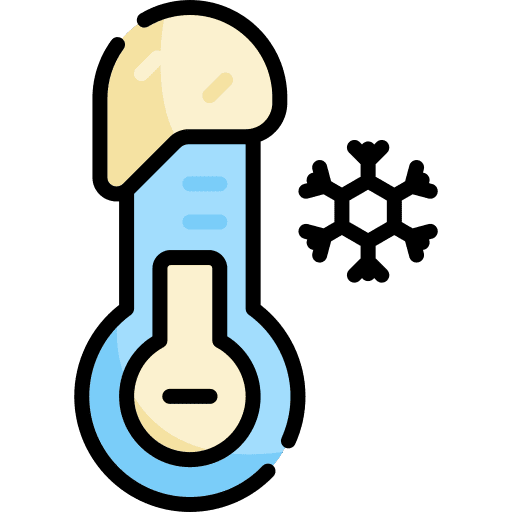 Thermometer snow winter cold icon