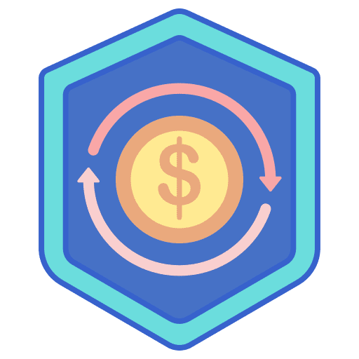 Cashback commerce and shopping credit card debit card icon