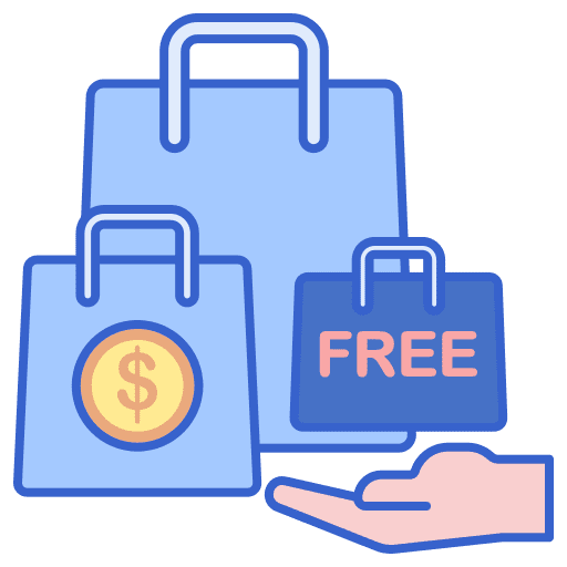 Free commerce free buy icon