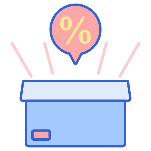 Sale box speech bubble discount icon