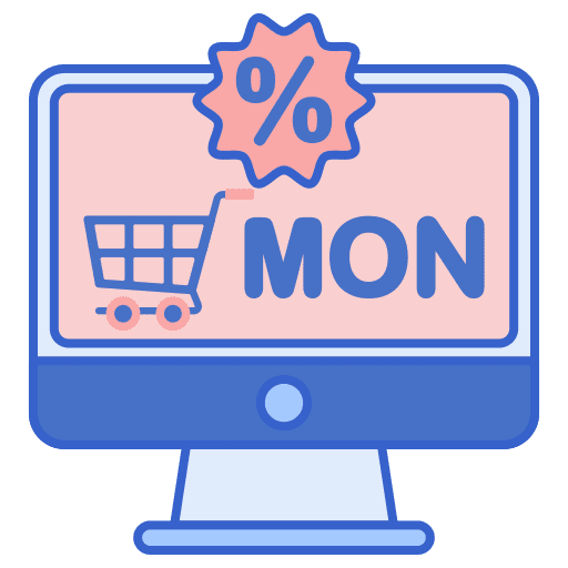 Cyber monday commerce and shopping bargains cyber monday icon