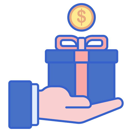 Gift gift box hand cultures icon