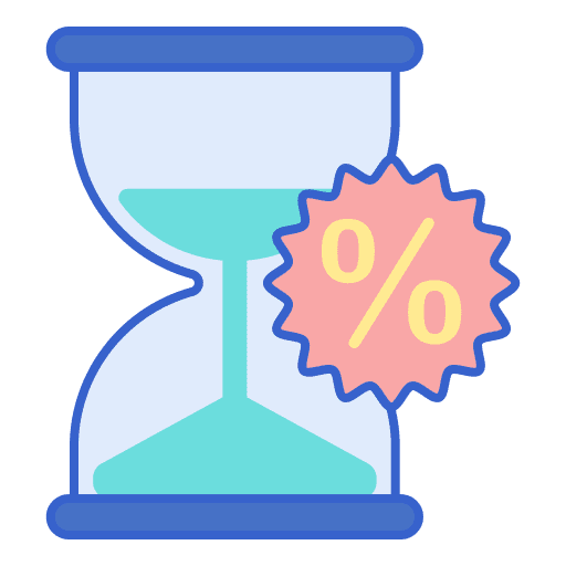 Temporary offer offer price percentage icon