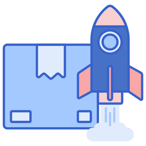 Product release launching box launch icon