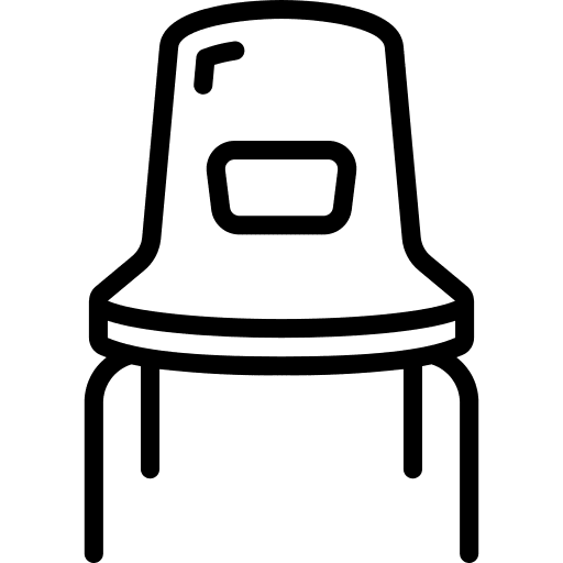 Chair nursery plastic chair icon