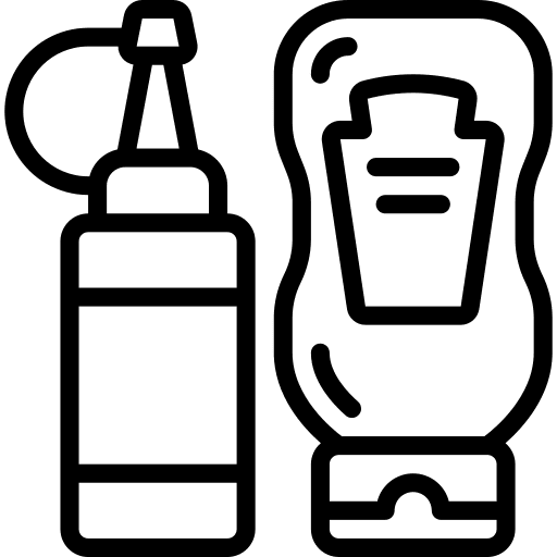 Condiments mustard ketchup food and restaurant icon