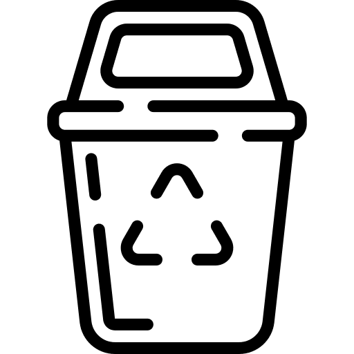 Recycling bin trash recycling bin can icon