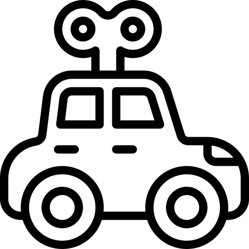 Toy automobile car transportation icon