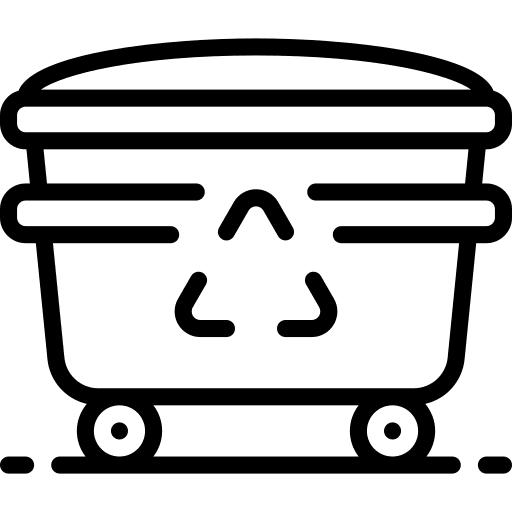 Bin ecology and environment recycling garbage icon