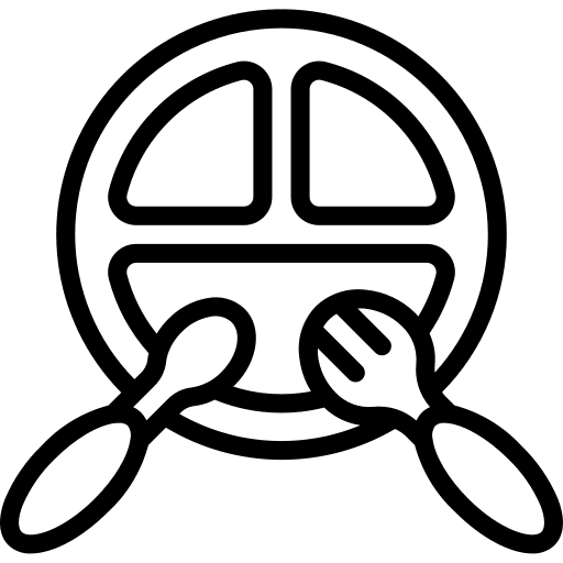 Cutlery feeding children eat icon