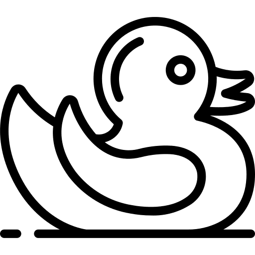Duck bathing rubber duck duck icon