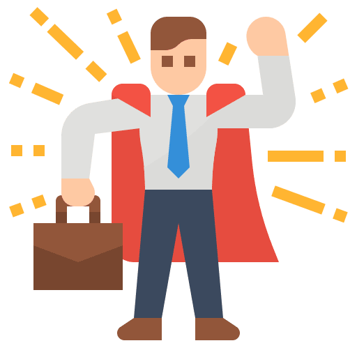 Businessman man super power icon