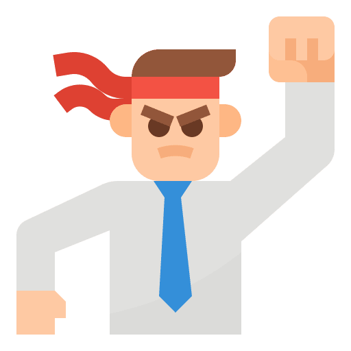 Commitment aggresive commitment business icon