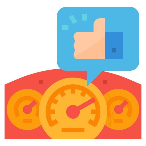 Speedometer business time and date skill icon