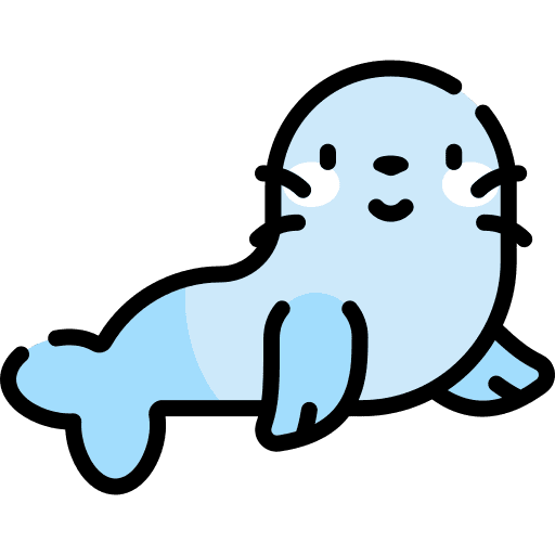 Seal wildlife zoo animal icon