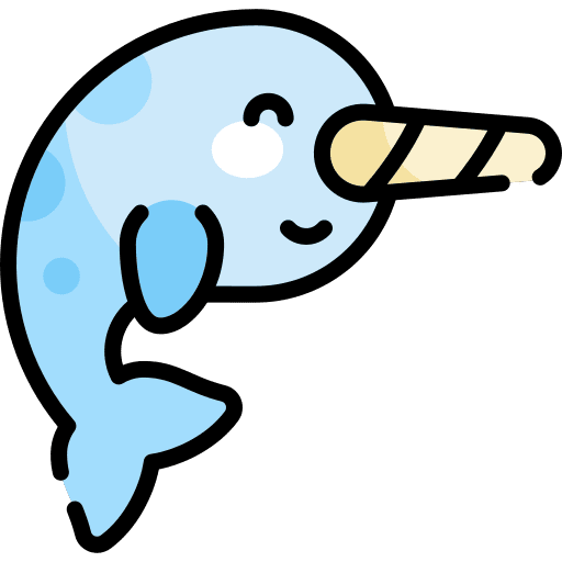 Narwhal mammal sea life aquatic icon