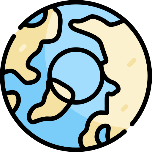 North pole world map location planet icon