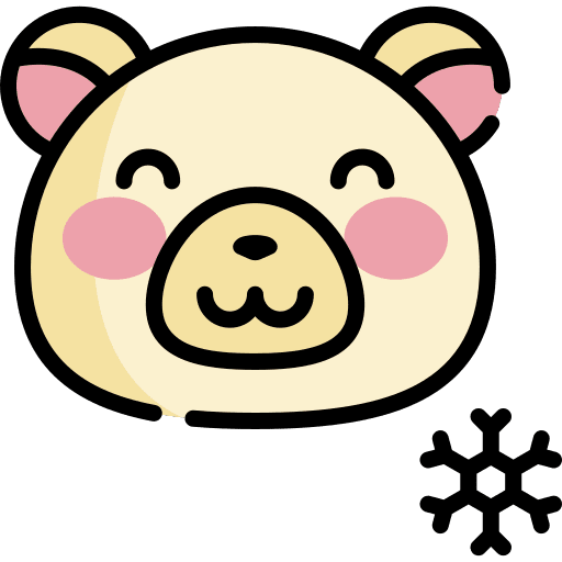 Polar bear animal winter animals icon