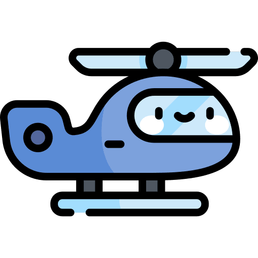 Helicopter aircraft travel transport icon