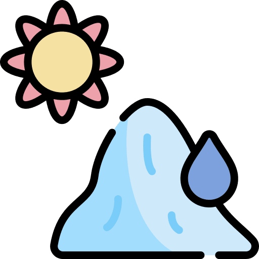 Ice weather sun ice icon