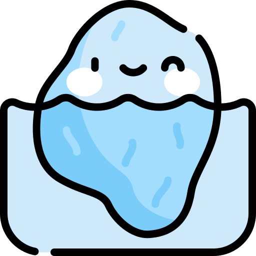 Iceberg melting glacier nature icon