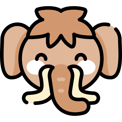 Mammoth animals wild life mammal icon