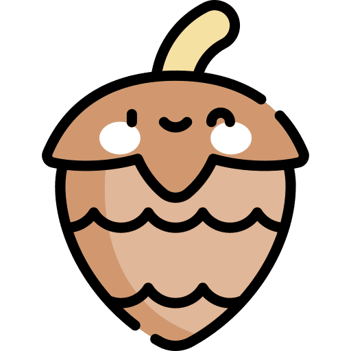 Pine cone food and restaurant autumn pine cone icon