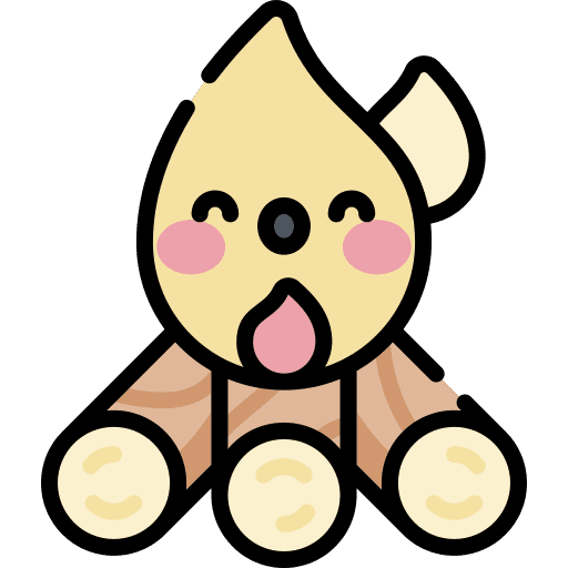 Bonfire fire burn flames icon