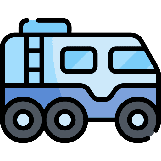 Camper transportation automobile van icon