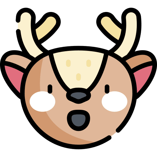 Reindeer winter zoology animal icon