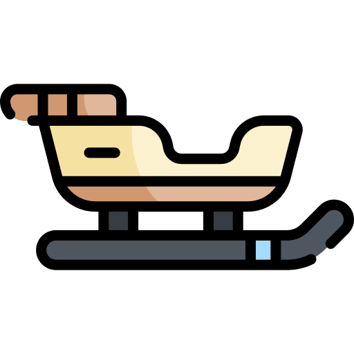 Sleigh sled transport sledge icon