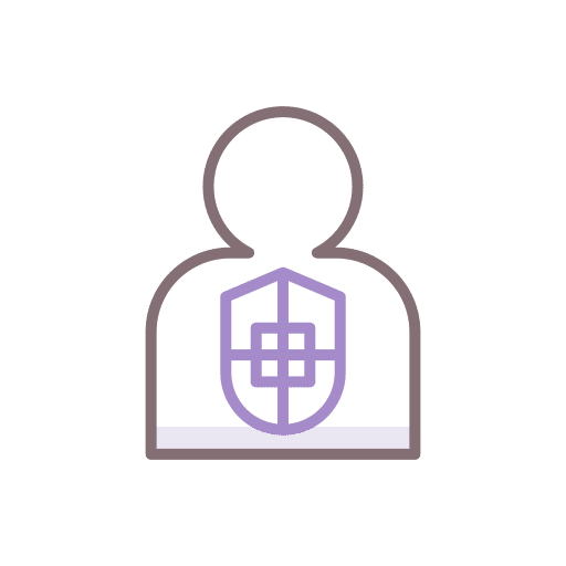 Personal information data prevent security icon