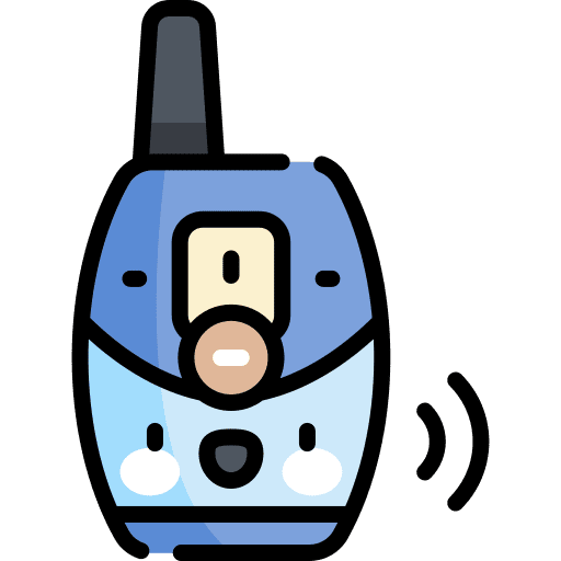 Walkie talkie detective radio conversation icon