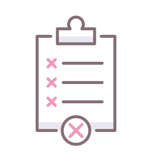 Blacklist file questionnaire check list icon