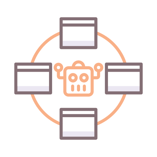 Botnet ransomware criminal attack icon