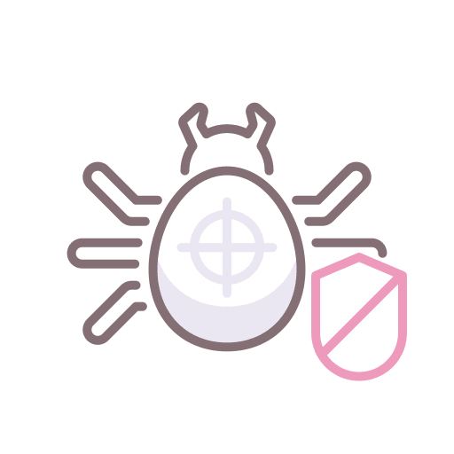 Malware virus antivirus web page icon