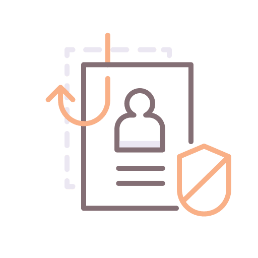 Spoofing information confidential security icon