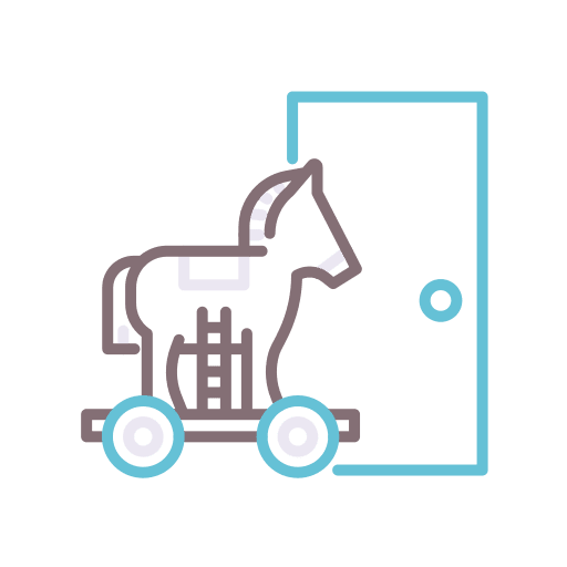Trojans virus cyber attack trojan icon