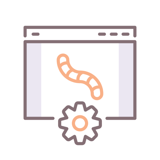 Worm security virus worms icon