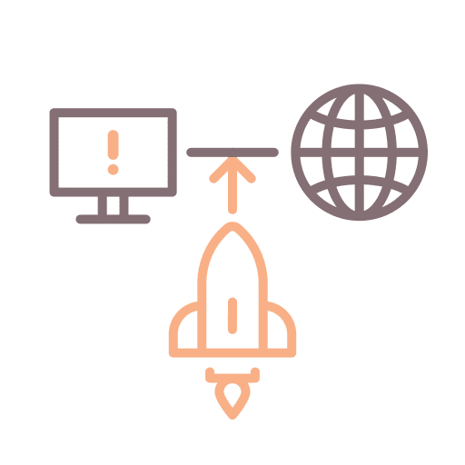 Cyber crime map cyber attack virus icon