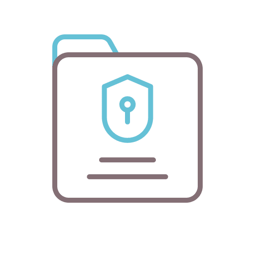 Data protection files and folders encrypt password icon