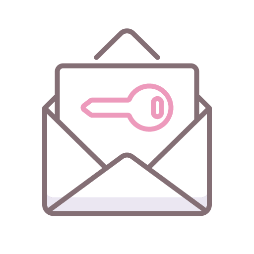 Encrypted security protection mail icon