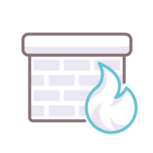 Firewall firewall security system protection icon